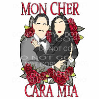 Mon Cher Cara Mia Red Roses Gomez Morticia Addams Family 