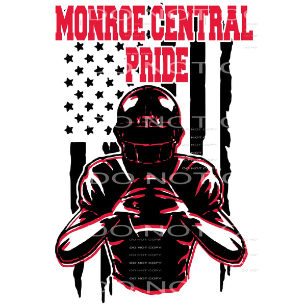 Monroe Central pride football flag Red # 11144 Sublimation 