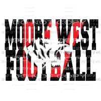 Moore West Football Sublimation transfers Heat Transfer