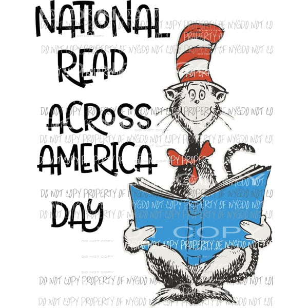 National Read Across America Day Dr Seuss book Sublimation transfers Heat Transfer