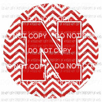 Nebraska Cornhuskers chevron circle Sublimation transfers Heat Transfer