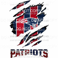 New England Patriots ripped design Sublimation transfers Heat Transfer