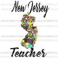 New Jersey Teacher 2 Sublimation transfers Heat Transfer