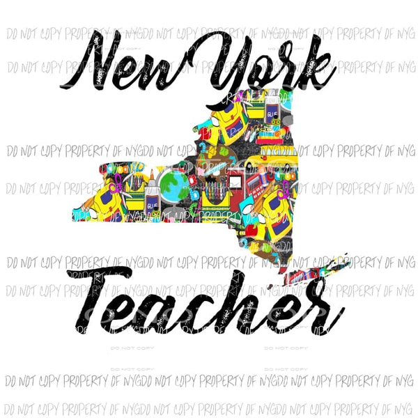 New York Teacher 2 Sublimation transfers Heat Transfer