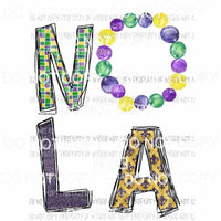 NOLA mardi gras Sublimation transfers Heat Transfer