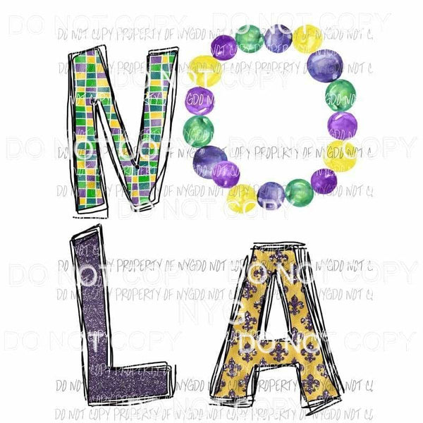 NOLA mardi gras Sublimation transfers Heat Transfer