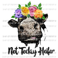 Not today heifer cow Sublimation transfers Heat Transfer