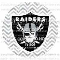 Oakland Raiders chevron circle Sublimation transfers Heat Transfer