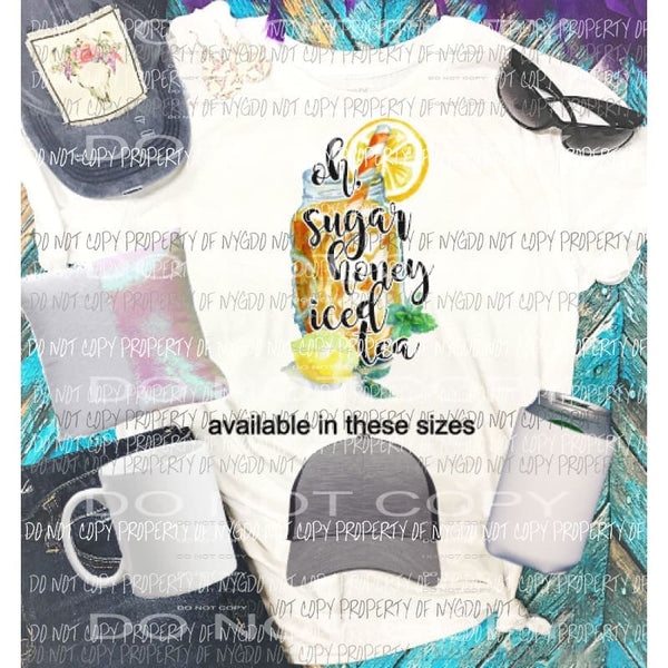 Oh Sugar honey ice tea Sublimation transfers Heat Transfer