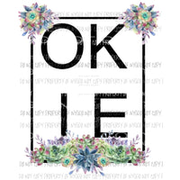 OKIE Cactus oklahoma Sublimation transfers Heat Transfer