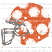 Orange and white helmet Sublimation transfers Heat Transfer