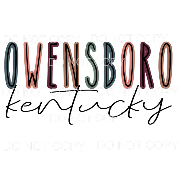 Owensboro Kentucky # 447 Sublimation transfers - Heat 