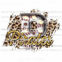 P Pirates baseball marquee Pittsburgh leopard Sublimation transfers Heat Transfer