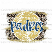 Padres baseball leopard Sublimation transfers Heat Transfer