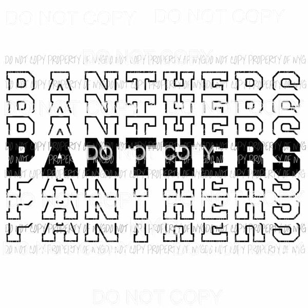 Panthers mirrored Sublimation transfers Heat Transfer