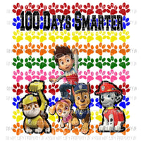 Paw patrol 100 days smarter Sublimation transfers Heat Transfer