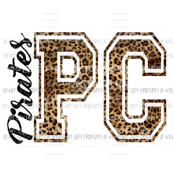 PC Pirates leopard school Sublimation transfers Heat Transfer