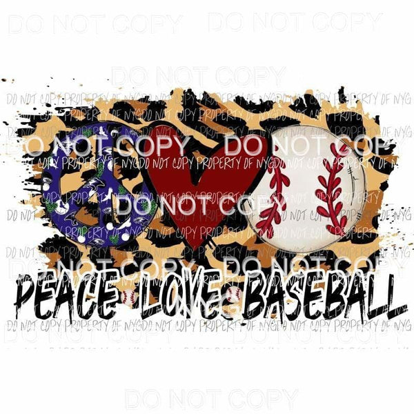 Peace Love Baseball Eagles blue leopard Sublimation transfers Heat Transfer