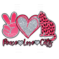 peace love cats #6253 Sublimation transfers - Heat Transfer