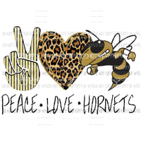 Peace Love Hornets Sublimation transfers Heat Transfer