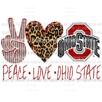 Peace Love Ohio State 1 Sublimation transfers Heat Transfer