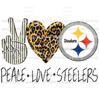 Peace Love Steelers Sublimation transfers Heat Transfer