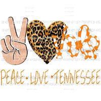 Peace Love Tennessee Vols Sublimation transfers Heat Transfer