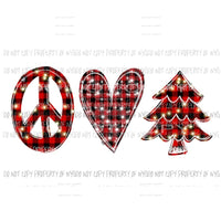 Peace Love Tree 2 Sublimation transfers Heat Transfer