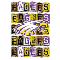 Pecos eagles purple BLOCK # 530 Sublimation transfers - Heat