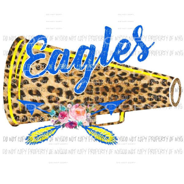 Personalized Cheer megaphone school Sublimation transfers Heat Transfer