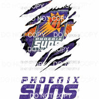 Phoenix Suns ripped design Sublimation transfers Heat Transfer