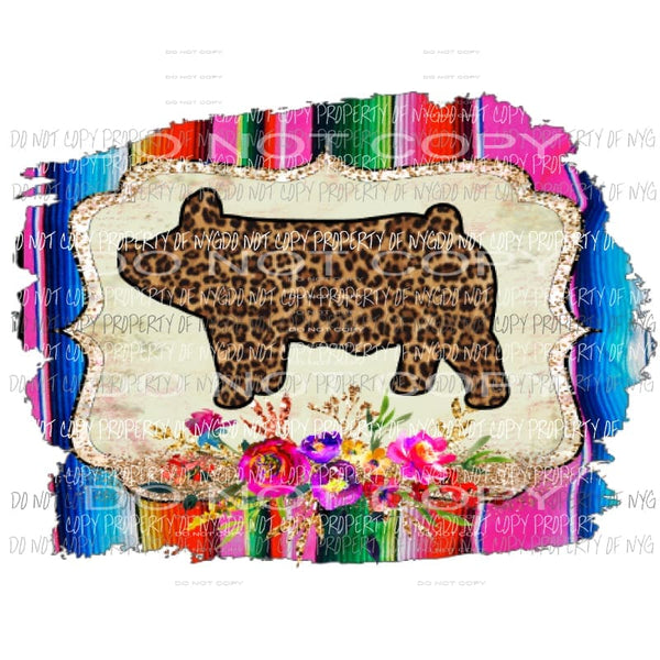 Pig serape background Sublimation transfers Heat Transfer