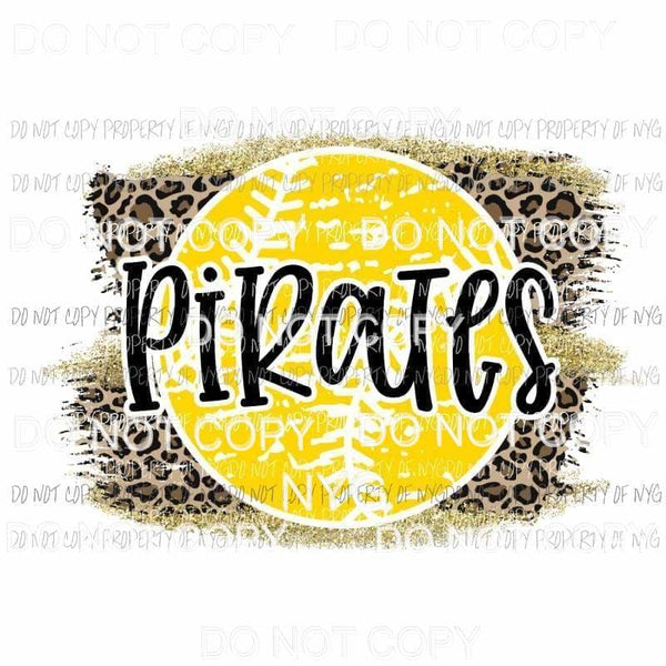 Pirates baseball leopard Sublimation transfers Heat Transfer