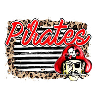 PIRATES leopard black stripe # 9935 Sublimation transfers - 