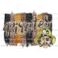 Pirates Paint pallet Black and Gold Sublimation transfers Heat Transfer