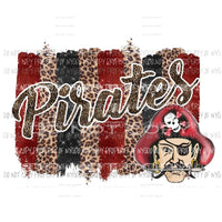 Pirates Paint pallet Red and black Sublimation transfers Heat Transfer