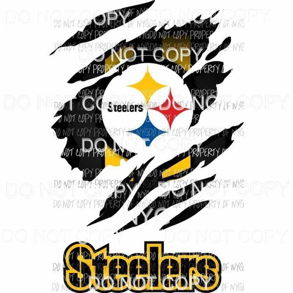 Pittsburgh Steelers ripped design Sublimation transfers Heat Transfer