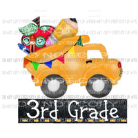 Pre k - 6th Grade Dump Truck school Sublimation transfers Heat Transfer