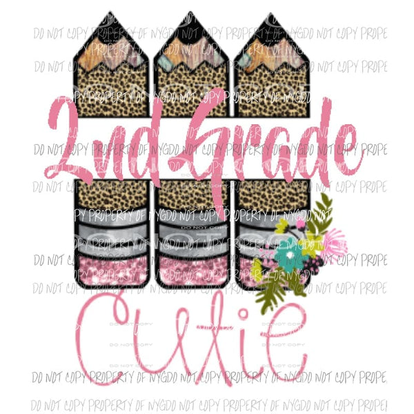 Pre k - 6th Grade Pencil Cutie school Sublimation transfers Heat Transfer