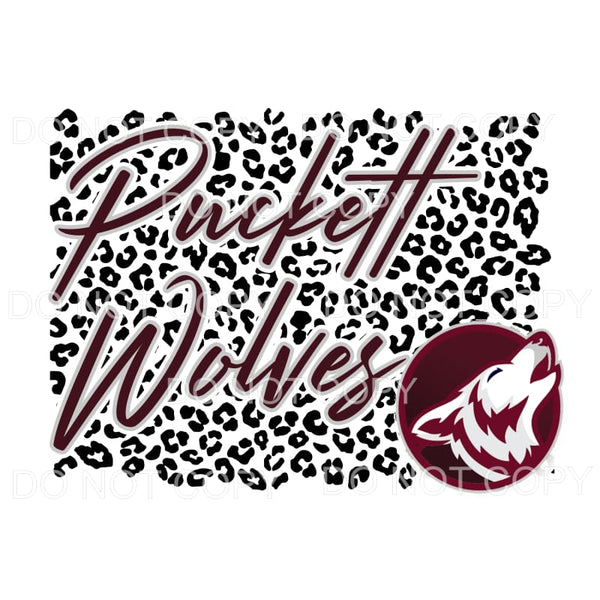 Puckett Wolves Leopard # 672 Sublimation transfers - Heat 