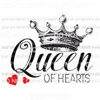 Queen Of Hearts crown Sublimation transfers Heat Transfer