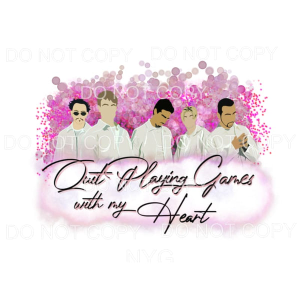 Quit Playing Games With My Heart White Adult Tee – Backstreet Boys Store