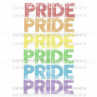 Rainbow Pride stacked Sublimation transfers Heat Transfer