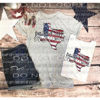 Raised Up Down Home Texas Sublimation transfers Heat Transfer