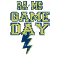 Rams game day Blue gold # 8123 Sublimation transfers - Heat