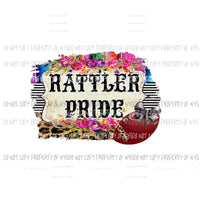 Rattler Pride Football serape leopard Sublimation transfers Heat Transfer