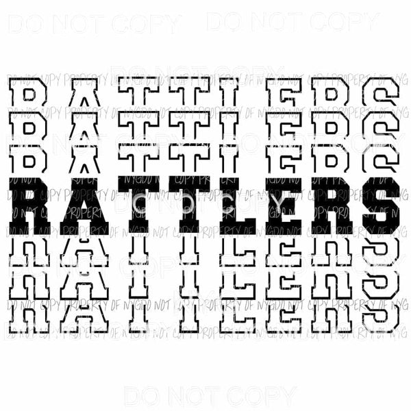 Rattlers mirrored Sublimation transfers Heat Transfer