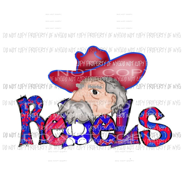 Rebels Hand Drawn 1 Sublimation transfers Heat Transfer