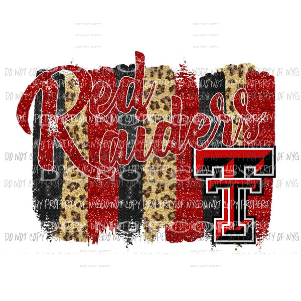 Red Raiders Texas tech Paint Palette Sublimation transfers Heat Transfer