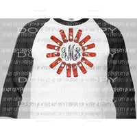 red shotgun shells monogram blank sublimation transfer Heat Transfer